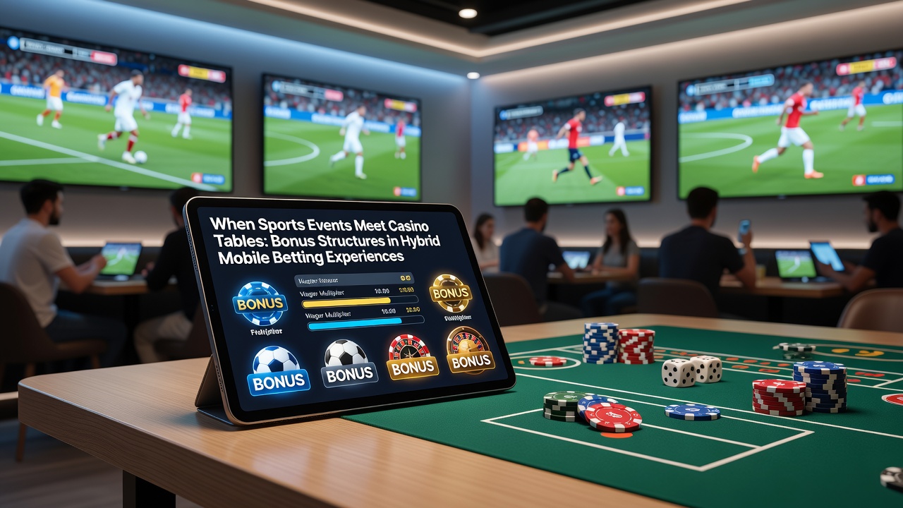 Live-Sportevent auf dem Bildschirm mit integrierten Casino-Bonus-Optionen in einer mobilen Wett-App